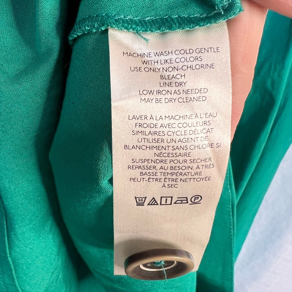 Anthropologie Green Midi Dress *zipper needs replacing. - Picture 9 of 10